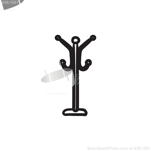 Image of Hanger for outer clothing sketch icon.