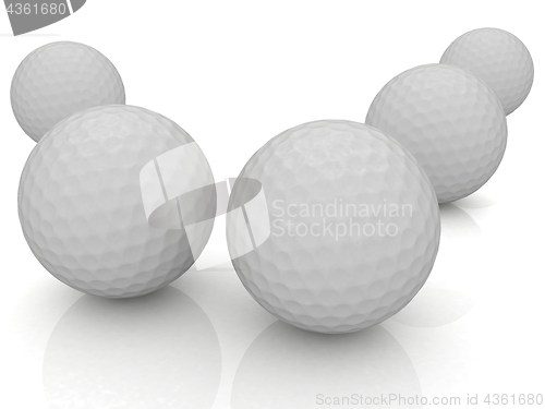 Image of Golf ball. 3D rendering