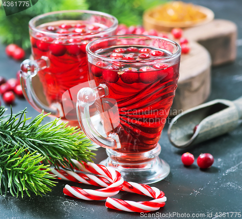 Image of cranberry drink and berries