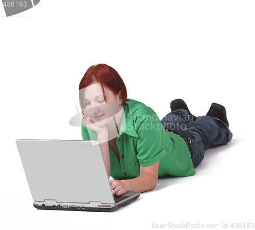 Image of Teenager with a laptop