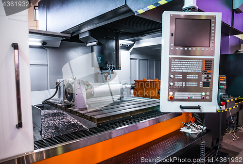 Image of Metalworking CNC milling machine.