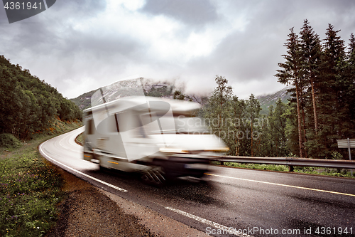 Image of VR Caravan car travels on the highway.