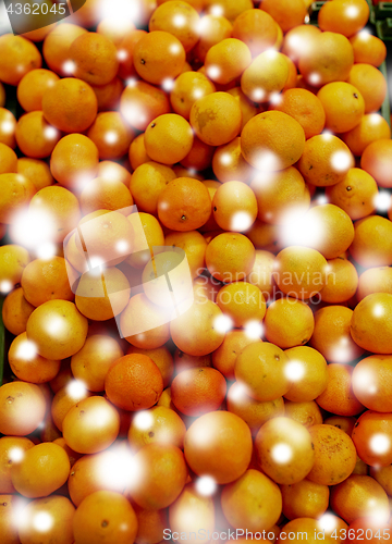 Image of ripe mandarins at grocery store or market