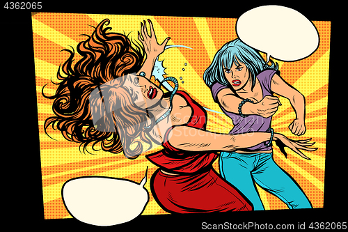 Image of Women fight, Street violence, beating shot