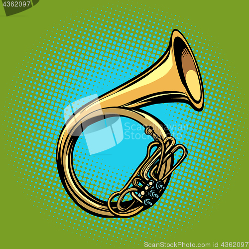 Image of tuba French horn helicon musical instrument