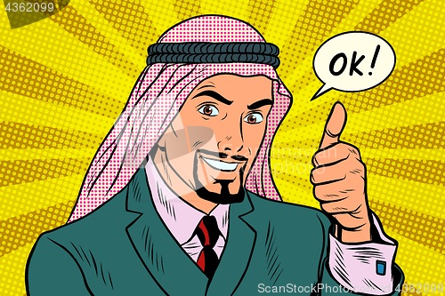 Image of Thumbs up Okey, the Arab businessman