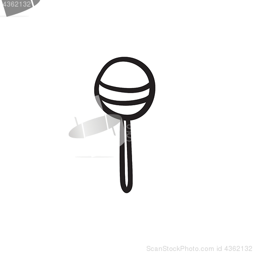 Image of Round lollipop sketch icon.