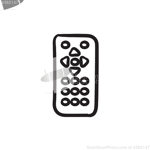 Image of Remote control sketch icon.