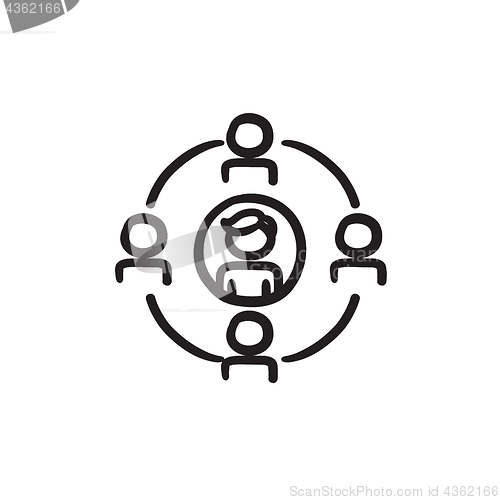 Image of Family sketch icon.