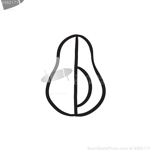 Image of Avocado sketch icon.