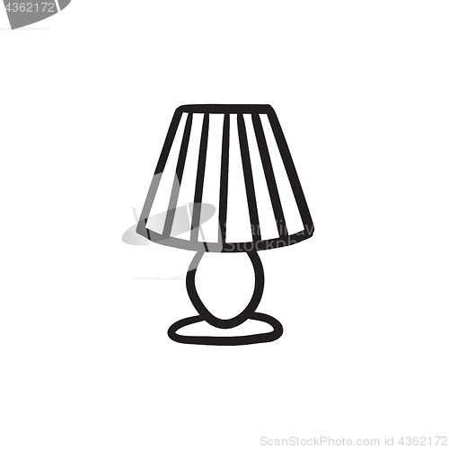 Image of Table lamp sketch icon.