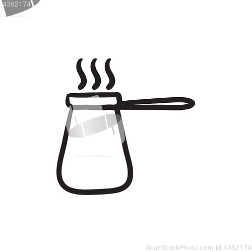 Image of Coffee turk sketch icon.