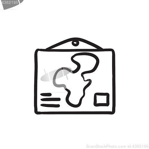 Image of World map sketch icon.