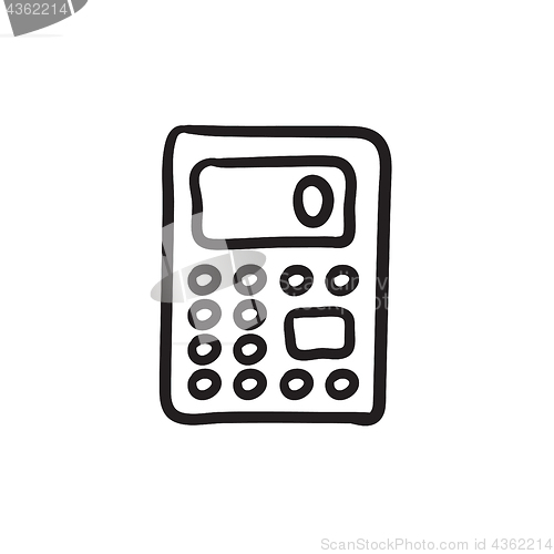 Image of Calculator sketch icon.