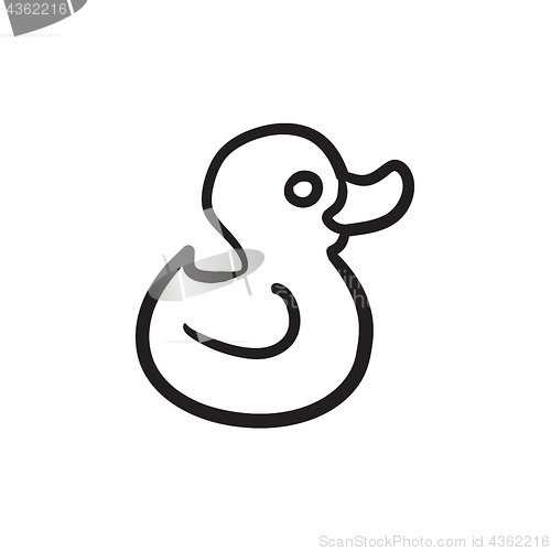 Image of Bath duck sketch icon.