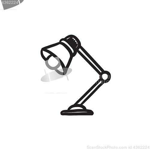 Image of Table lamp sketch icon.