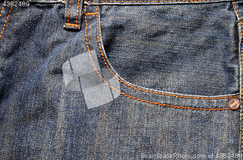 Image of Denim jeans with fashion design.