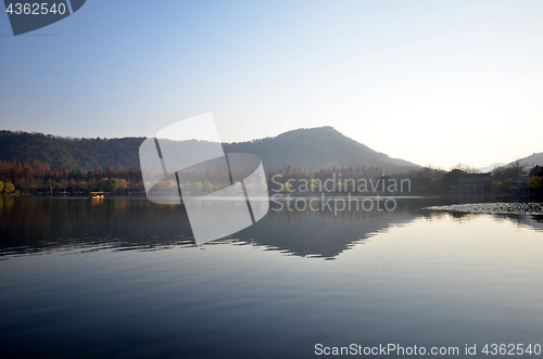 Image of Landscape of West lake in Hangzhou, China