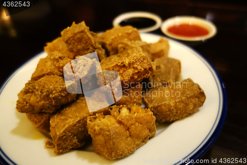 Image of Stinky fried tofu at a Shanghai street