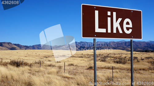 Image of Like brown road sign