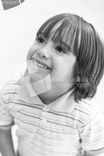 Image of little boy who looking up