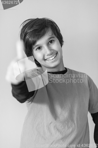 Image of Portrait of a happy young boy