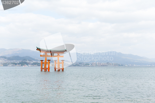 Image of Itsukushima shrine japan miyajima torii gate