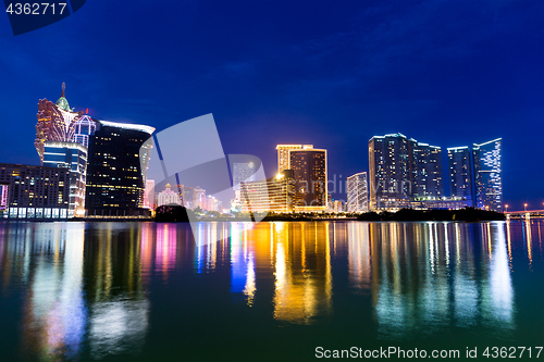 Image of Macau cityscape at night