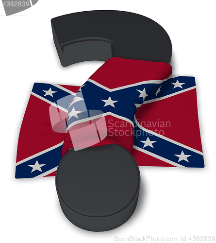 Image of question mark and flag of the Confederate States of America 