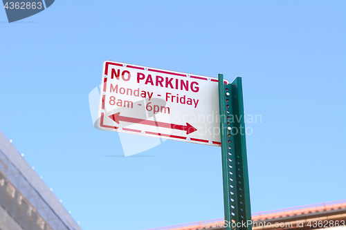 Image of NO PARKING street sign