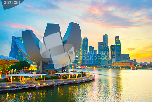 Image of Singapore colorful cityscape
