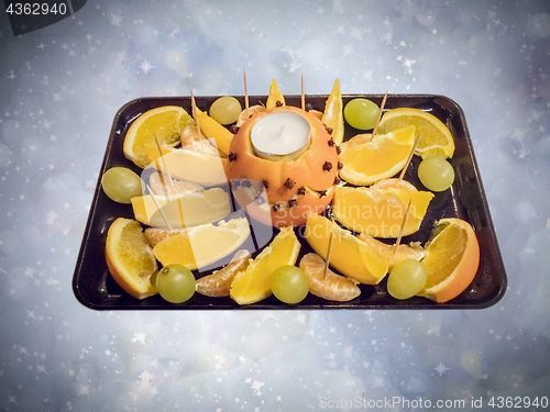 Image of Christmas fruit plate