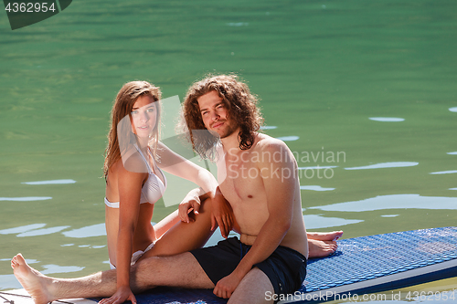 Image of Loving couple enjoys their vacation