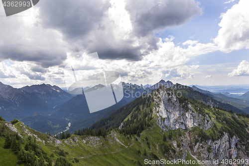 Image of View from mountain top of Teufelstaettkopf in Bavaria, Germany