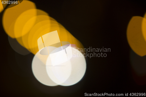 Image of Colorful bokeh on black background