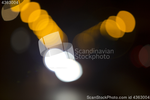 Image of Colorful bokeh on black background