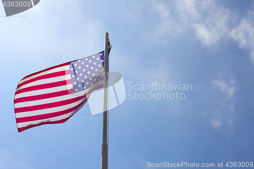 Image of Flag of United States on a flagpole