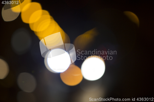 Image of Colorful bokeh on black background