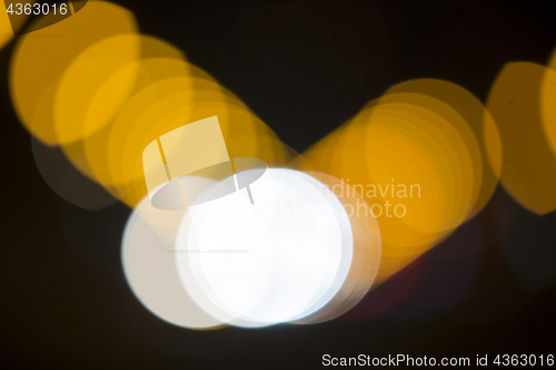 Image of Colorful bokeh on black background