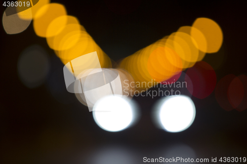 Image of Colorful bokeh on black background