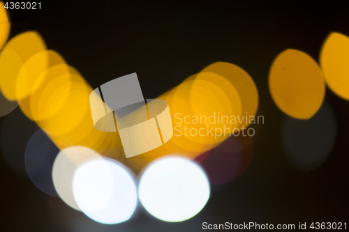 Image of Colorful bokeh on black background