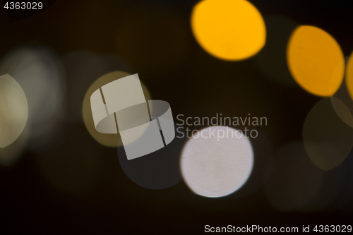 Image of Colorful bokeh on black background