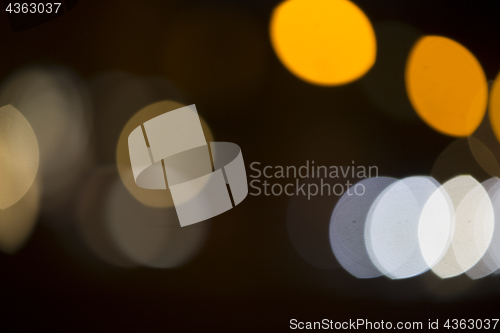 Image of Colorful bokeh on black background