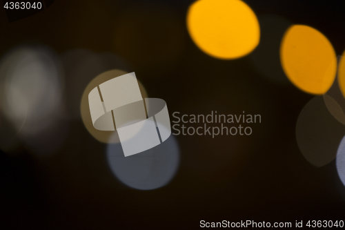 Image of Colorful bokeh on black background