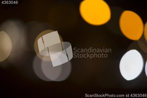 Image of Colorful bokeh on black background