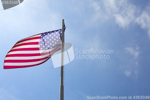 Image of Flag of United States on a flagpole