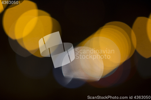 Image of Colorful bokeh on black background