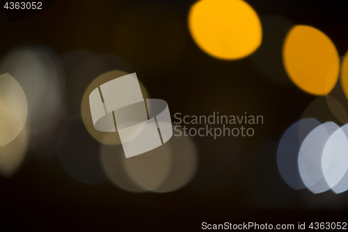 Image of Colorful bokeh on black background