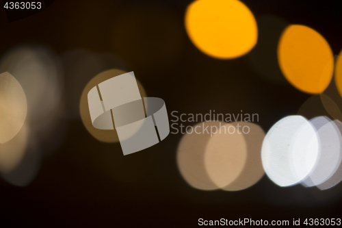 Image of Colorful bokeh on black background