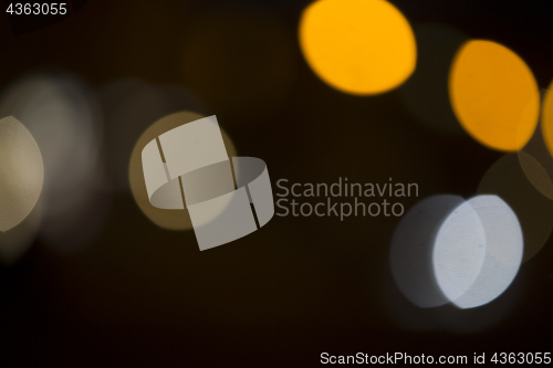 Image of Colorful bokeh on black background